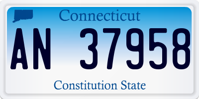 CT license plate AN37958