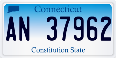 CT license plate AN37962