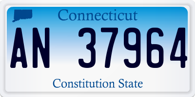 CT license plate AN37964