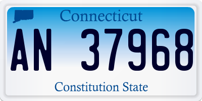 CT license plate AN37968