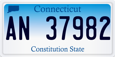 CT license plate AN37982