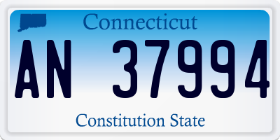 CT license plate AN37994