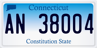 CT license plate AN38004