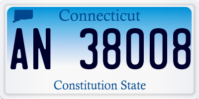 CT license plate AN38008