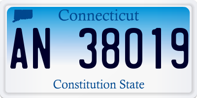 CT license plate AN38019