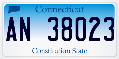 CT license plate AN38023