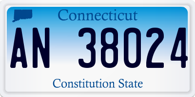 CT license plate AN38024