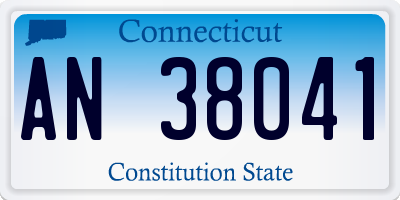 CT license plate AN38041