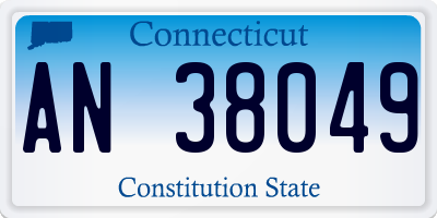 CT license plate AN38049