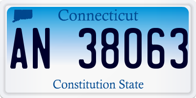 CT license plate AN38063