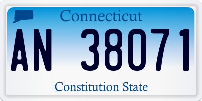 CT license plate AN38071