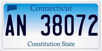 CT license plate AN38072