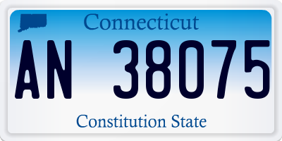 CT license plate AN38075