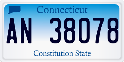 CT license plate AN38078