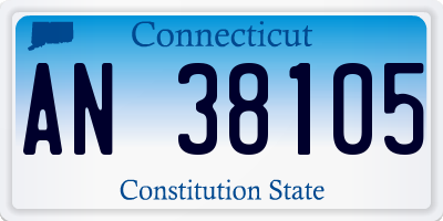 CT license plate AN38105