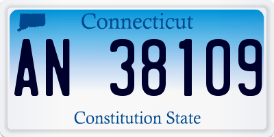 CT license plate AN38109