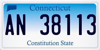 CT license plate AN38113