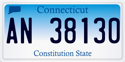 CT license plate AN38130