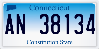 CT license plate AN38134