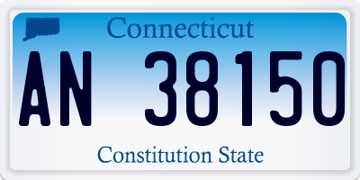 CT license plate AN38150