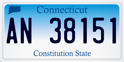 CT license plate AN38151