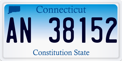 CT license plate AN38152