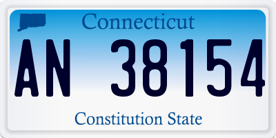 CT license plate AN38154