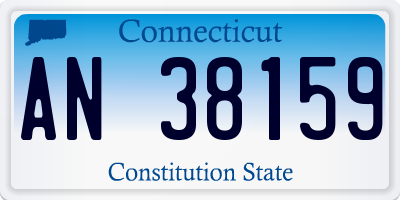 CT license plate AN38159
