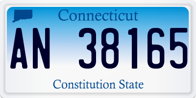 CT license plate AN38165