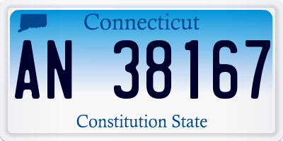 CT license plate AN38167