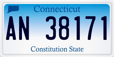 CT license plate AN38171
