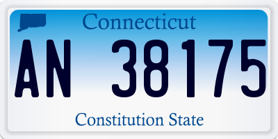 CT license plate AN38175