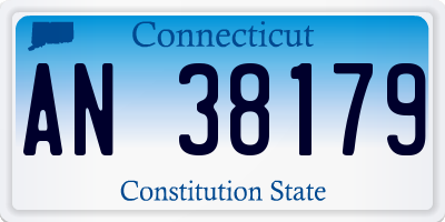 CT license plate AN38179