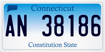 CT license plate AN38186
