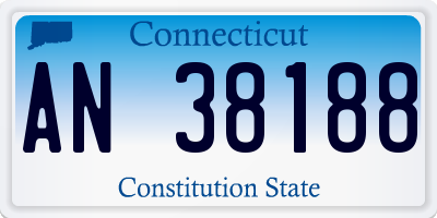 CT license plate AN38188