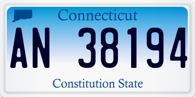CT license plate AN38194