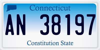 CT license plate AN38197