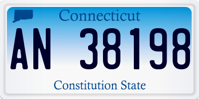 CT license plate AN38198