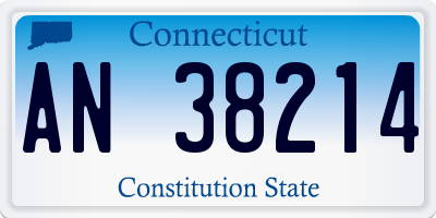 CT license plate AN38214