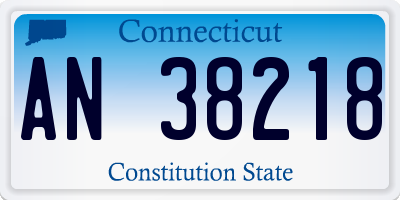 CT license plate AN38218