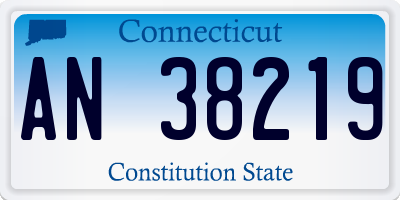 CT license plate AN38219