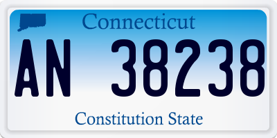 CT license plate AN38238