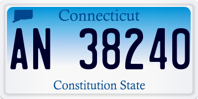 CT license plate AN38240