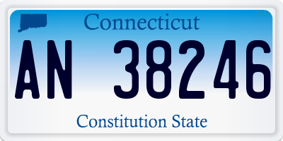 CT license plate AN38246