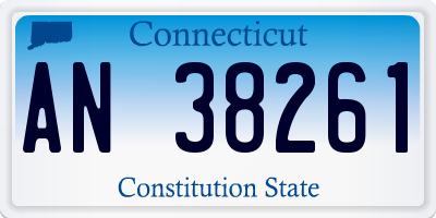 CT license plate AN38261