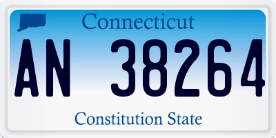 CT license plate AN38264
