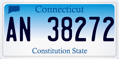 CT license plate AN38272
