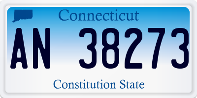CT license plate AN38273
