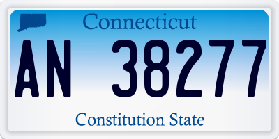CT license plate AN38277