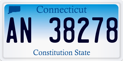 CT license plate AN38278